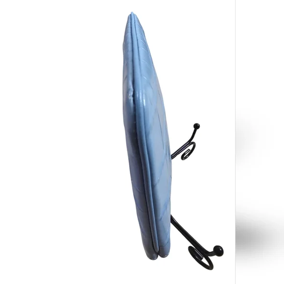 COACH Authentic Light Blue Croc Embossed Leather Large Zip Pouch Wristlet - Picture 8 of 8